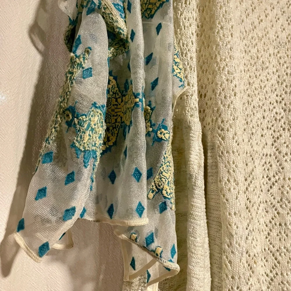 Free People Pointelle Breeze Sweater Top— Size Large; EUC - Picture 6 of 16